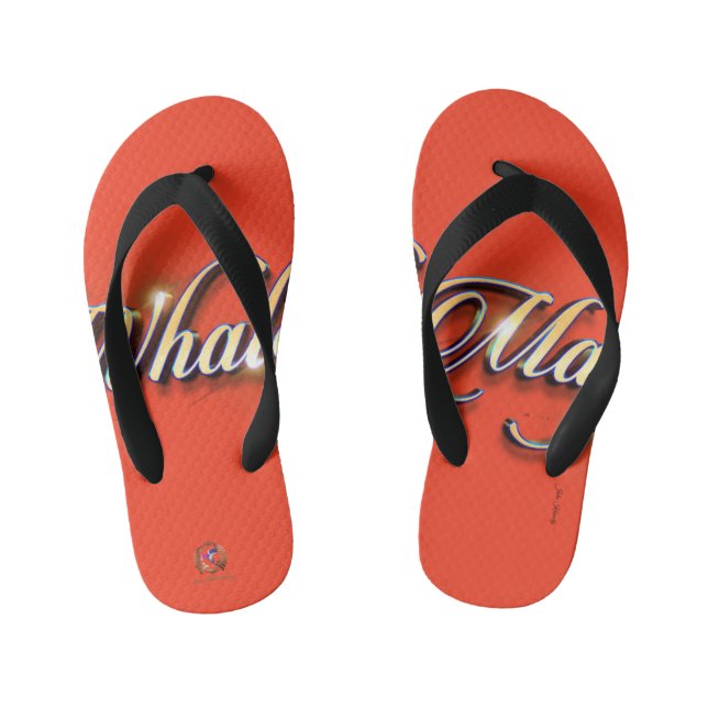 Flip Flops Whale Magic Orange Kinderbadesandalen (Fußbett)
