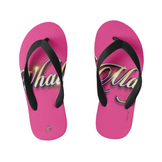 Flip Flops Whale Magie Hot Pink Kinderbadesandalen (Fußbett)
