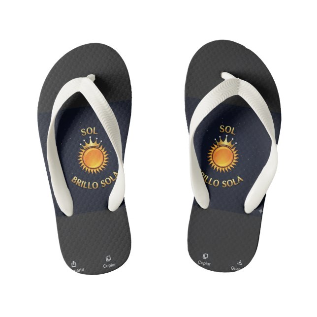 Flip Flops with Sol Brillo Sola Logo | Inspiration Kinderbadesandalen (Fußbett)