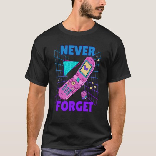 Flip Phone 90's Nostalgia Never Forget 90s Outfit  T-Shirt (Vorderseite)