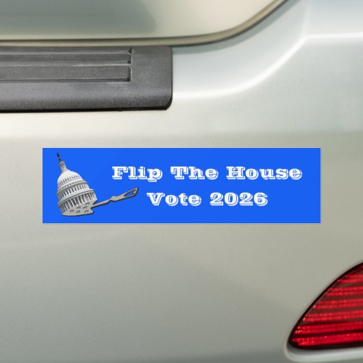 Flip The House Vote Blue 2026 Autoaufkleber (Auf Auto)