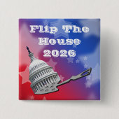 Flip The House Vote Blue 2026 Button (Vorderseite)