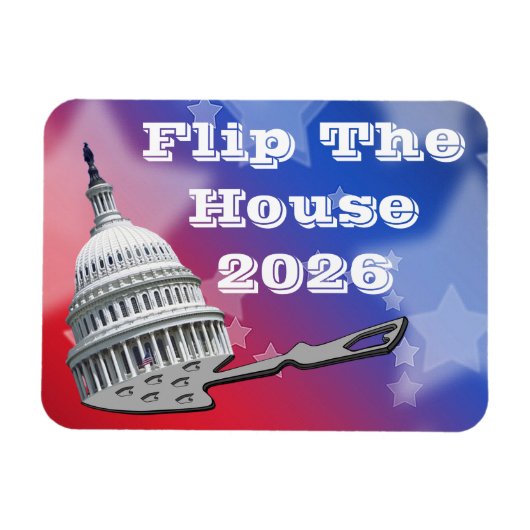 Flip The House Vote Blue 2026 Magnet (Horizontal)