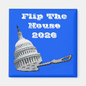 Flip The House Vote Blue 2026 Magnet (Vorne)