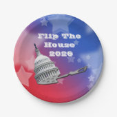 Flip The House Vote Blue 2026 Pappteller (Vorderseite)