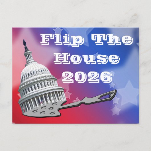 Flip The House Vote Blue 2026 Postkarte (Vorderseite)