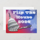 Flip The House Vote Blue 2026 Postkarte (Vorne/Hinten)