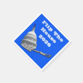 Flip The House Vote Blue 2026 Serviette (Ecke)