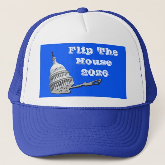 Flip The House Vote Blue 2026 Truckerkappe (Vorderseite)