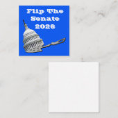 Flip The Senate Vote Blue 2026 Quadratische Visitenkarte (Vorne/Hinten)