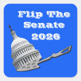Flip The Senate Vote Blue 2026 Quadratischer Aufkleber