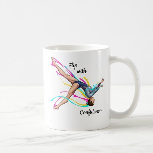 Flip with Confidence – Gymnastics Mug Kaffeetasse (Rechts)