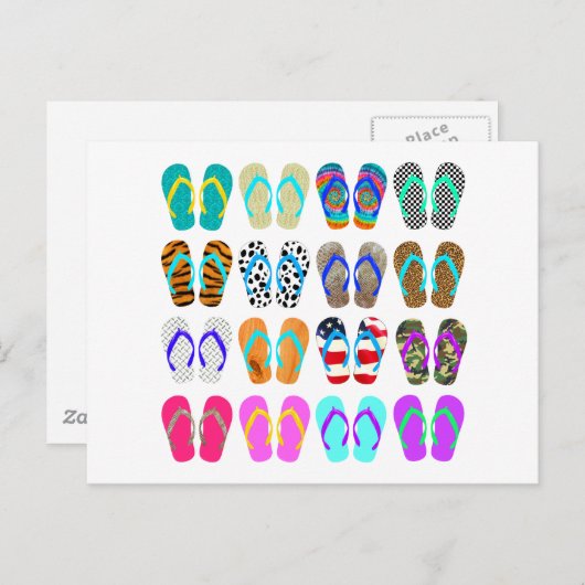 Flipflop-Diagramm Postkarte (Vorne/Hinten)