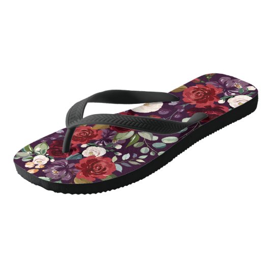 Flipflop Sandals Plum Lila Rose Gold Geometrisch Badesandalen (Schrägansicht)
