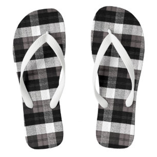 Flipflop Sandals XMAS Buffalo Kariert Schwarz-weiß Badesandalen