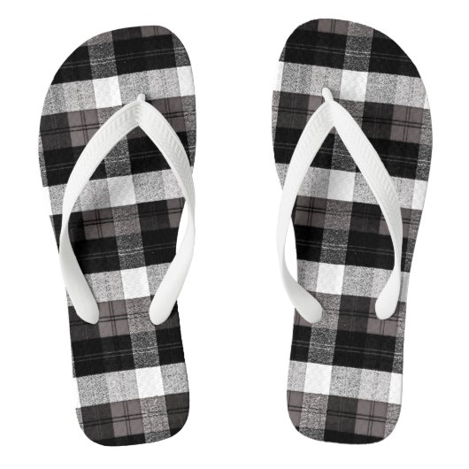 Flipflop Sandals XMAS Buffalo Kariert Schwarz-weiß Badesandalen (Fußbett)