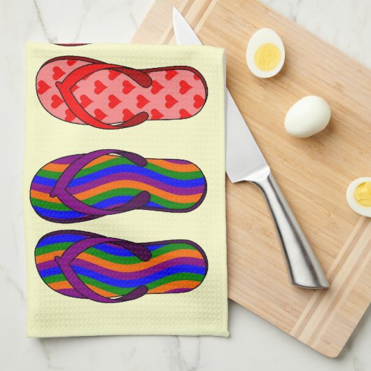 Flipflop-Spaß Handtuch (Viertel Falte)