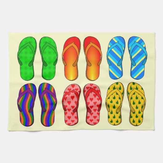 Flipflop-Spaß Handtuch (Horizontal)