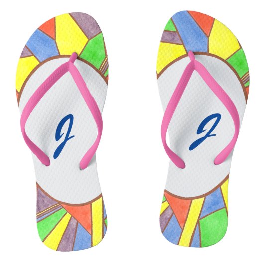 FlipFlops aus Hartglas Badesandalen (Fußbett)