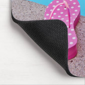 Flipflops mit Schwimmbad Mousepad (Ecke)