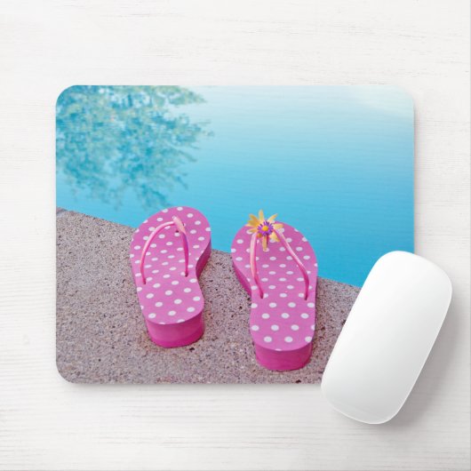 Flipflops mit Schwimmbad Mousepad (Mit Mouse)