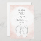 Flipflops-Tanzfüße Einladung (Vorne/Hinten)