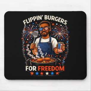 Flipn Burgers Für Dom Bbq Schwarzer Patriotischer Mousepad