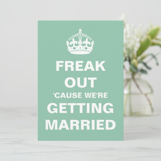 Flippen Sie heraus uns erhalten verheiratete Einladung (Stehend Vorderseite)