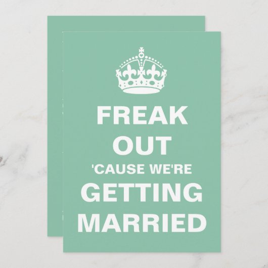 Flippen Sie heraus uns erhalten verheiratete Einladung (Vorne/Hinten)