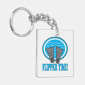 Flipper-Zeit Schlüsselanhänger (Vorderseite links)