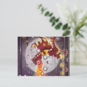 Flipperautomat Drache Postkarte (Stehend Vorderseite)