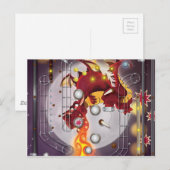 Flipperautomat Drache Postkarte (Vorne/Hinten)