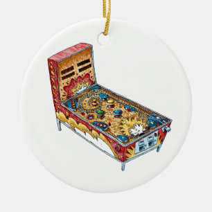 Flipperautomat Keramik Ornament