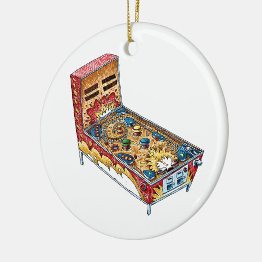 Flipperautomat Keramik Ornament (Links)