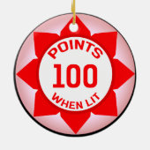 Flipperautomat-Maschine 10 Punkte wenn Lit Keramik Ornament (Hinten)