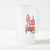 Flipperautomat-Meister Mattglas Bierglas (VorderseiteRechts)