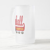 Flipperautomat-Meister Mattglas Bierglas (Vorderseite Links)