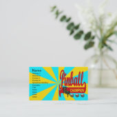 Flipperautomat-Meister Visitenkarte (Stehend Vorderseite)