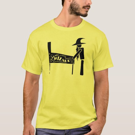 Flipperautomat-Zauberer T-Shirt (Vorderseite)