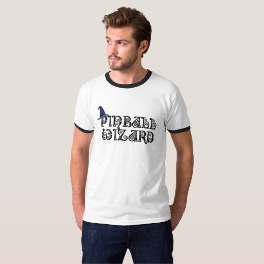 Flipperautomat-Zauberer T-Shirt (Vorne ganz)