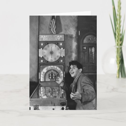 Flipperautomat-Zauberer: Vierzigerjahre Karte (Vorderseite)