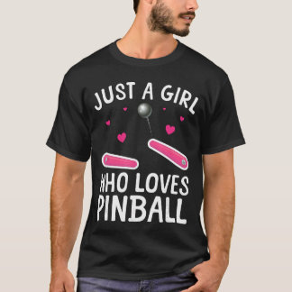 Flipperkunst für Mädchen Frauen Flipperautomat Pin T-Shirt