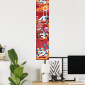 Flippermaschine Wachstumsdiagramm. Poster (Heimbüro)