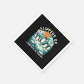 Flippern hoch Ich stehe mit Pinguinen Funny Reside Serviette (Ecke)