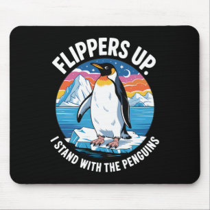 Flippern stehen mit dem Pinguin-Befreiungstag auf Mousepad