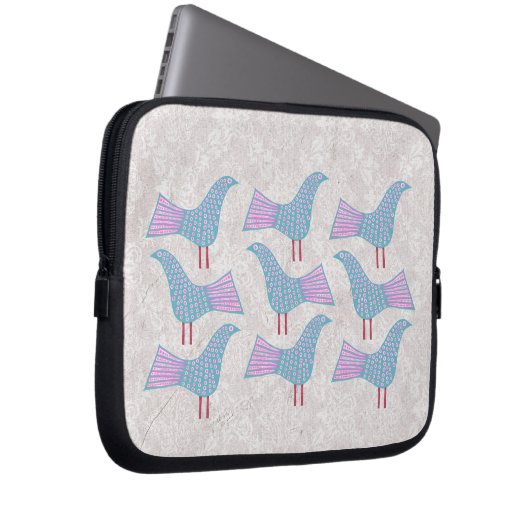 Flippige blaue Vogel-Laptop Ipad Hülsen-Tasche Laptopschutzhülle (Vorne Rechts)