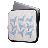 Flippige blaue Vogel-Laptop Ipad Hülsen-Tasche Laptopschutzhülle (Vorderseite Links)