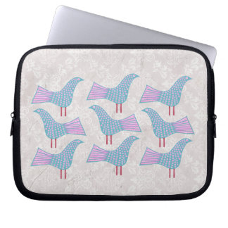Flippige blaue Vogel-Laptop Ipad Hülsen-Tasche Laptopschutzhülle