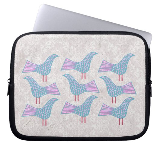 Flippige blaue Vogel-Laptop Ipad Hülsen-Tasche Laptopschutzhülle (Vorderseite)