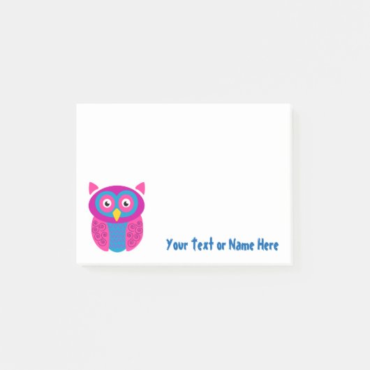 Flippige Eulen-klebrige Anmerkungen Post-it Klebezettel (Vorderseite)